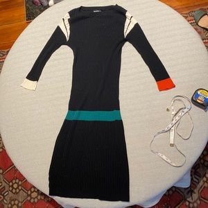 Sonia Rykiel Ribbed Knit Dress Large